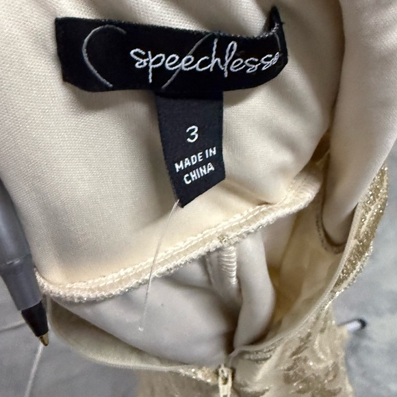 Speechless Gold Halter Prom Gown,event,festival, wedding - Picture 9 of 9